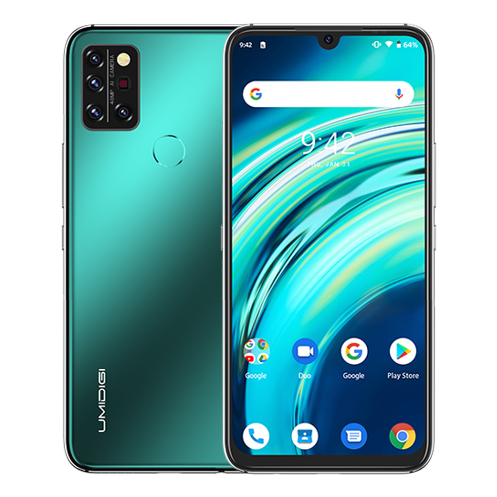 UMIDIGI A9 Pro Android мобильного телефона 4g 48MP Quad камера 6,3 "FHD + полный экран 6 ГБ ОЗУ 128 ГБ ROM восьмиядерным процессором смарт-чехол для телефона