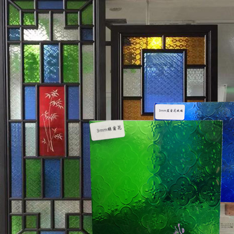 Factory wholesale Colored figured glass pattern glass stained glass