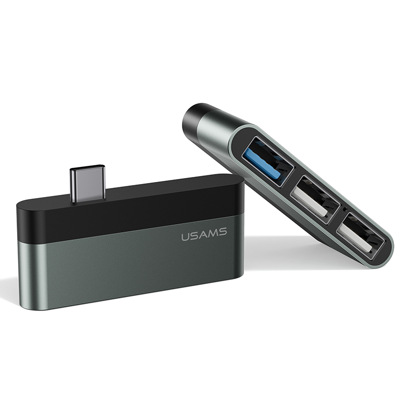 USAMS US-SJ461 Высокое качество Новый 3 USB порта адаптер Type-C мини USB концентратор