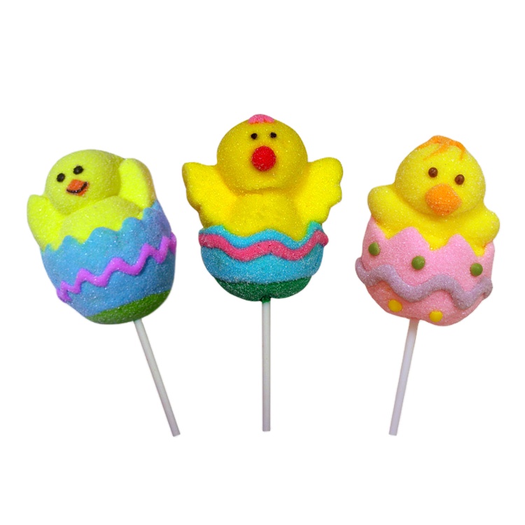 Multi-Colored Fruit flavored Candy bunny chicken egg Handmade Sweet Lollipop for Easter