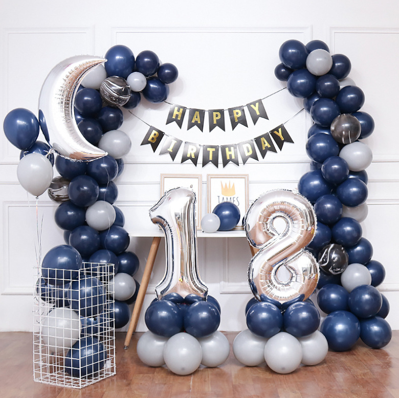 Blue Balloon Wedding New Year Earth Day Baby Show Party Birthday Home Advertising Graduation Decorations 10" Latex Blue Balloon