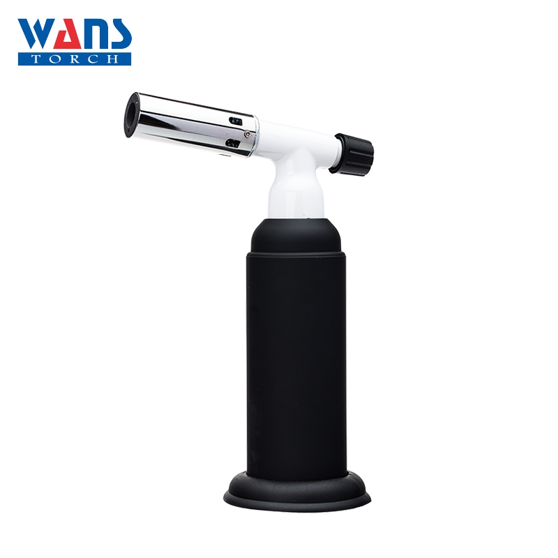Customized logo camping fire refillable butane gas refill color flame BBQ micro torch lighter