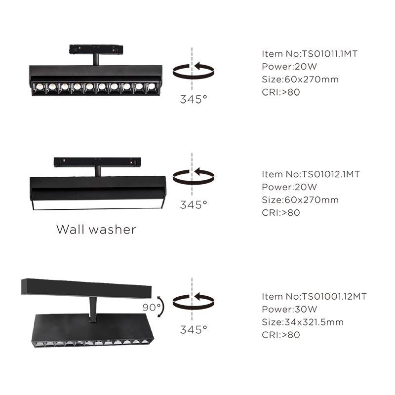 2021 New Trend Modern Surface mounted 48V Low Voltage Track System Magnet Light LED Magnetic Track Light For Hotel