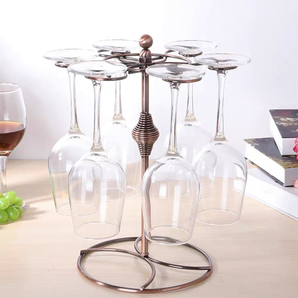 Iron Creative Wine Rack Decoration Wine Glass Holder Goblet Holder Wine Glass Durable Hanging Decoration European Rack Stand