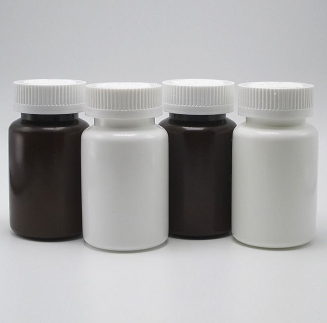 120 мл HDPE матовая черная Капсульная бутылка упаковка 4 унции поставки контейнер для медицинского продукта