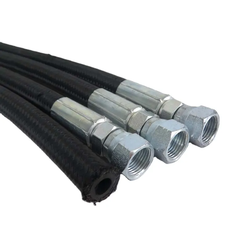 Cheap price SAE100R5 hydraulic Rubber Hose with High Pressure Black Nylon Steel Wire Braided