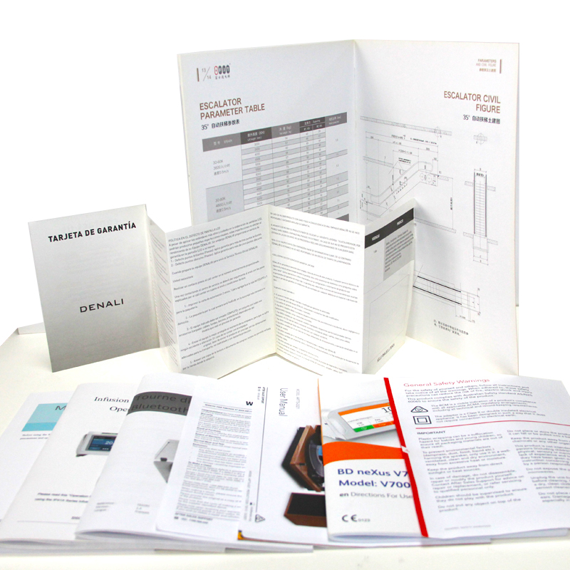 Oem Custom Manual Instruction Paper Catalogu Printing and Binding Service With Good Quality