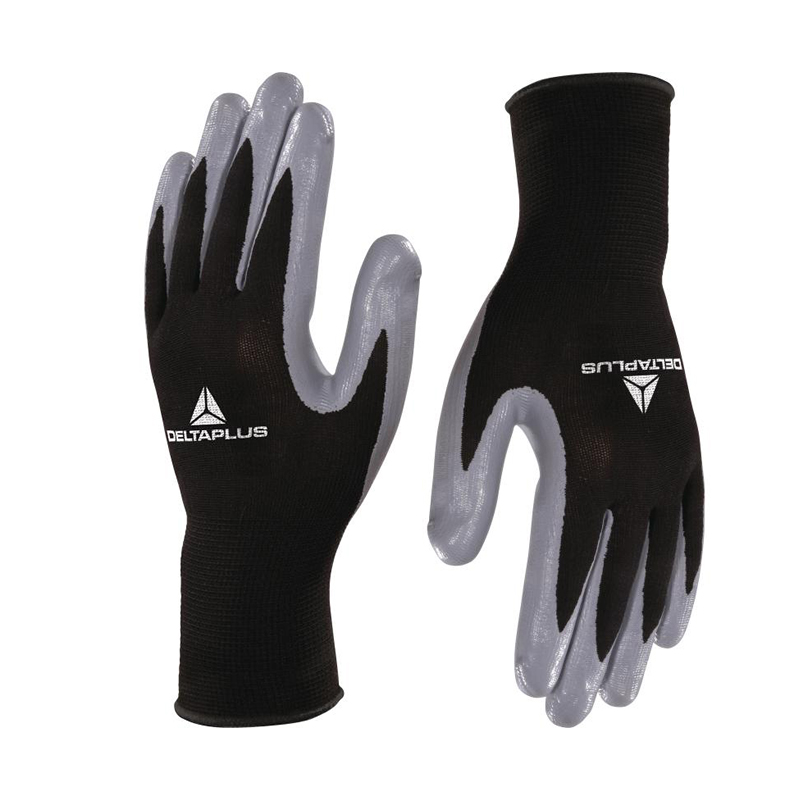 Deltaplus VE712GR Handschuhe Arbeit Mechanical Cheap Construction Work Gloves Grip Guantes Nitrilo Safety Gloves Nitrile