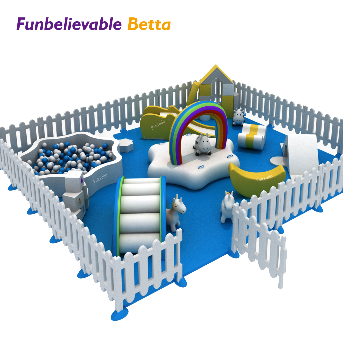 Party hire pastel soft play equipment set soft play package for kids