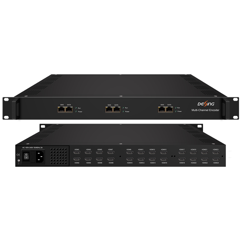 DEXIN NDS3228S многоканальный кодировщик 24 HD ВХОД mpeg4 HD кодировщик с установкой OSD IP out CATV ip видео кодировщик