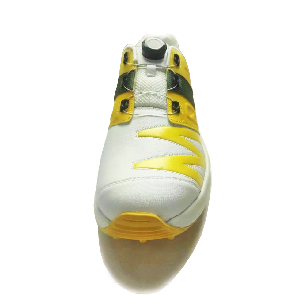MAZEL Junior Golf Shoes Custom Leather Womens Golf Shoes Wide Fitting Yellow Spiked Golf Shoe Sneaker