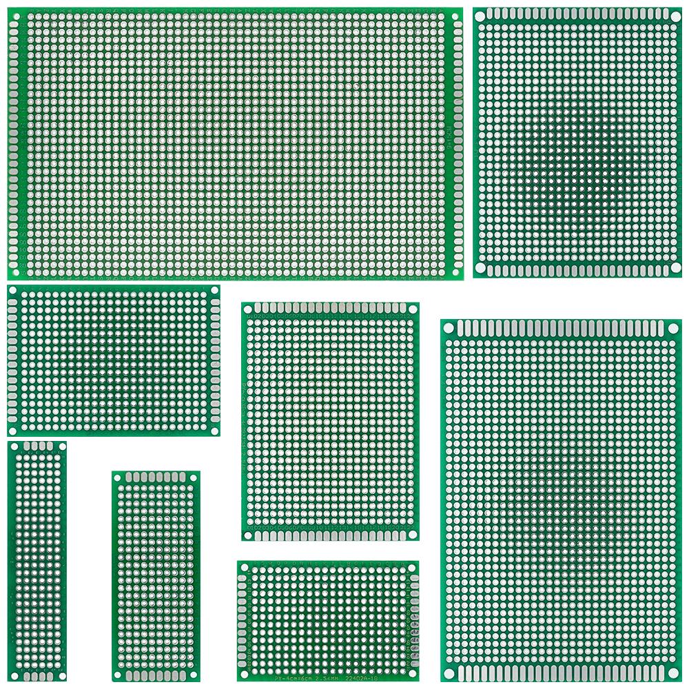 (Электронные компоненты) 8x12 7x9 6x8 5x7 4x6 3x7 2x8 см двухсторонний прототип Diy универсальная печатная плата прототип