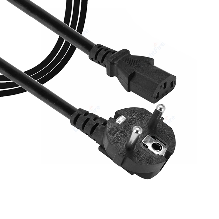 Дешевый штекер 16A 230V ~ EU типа F с разъемом C13, шнур питания для обогревателя, духовки, компьютера, ноутбука