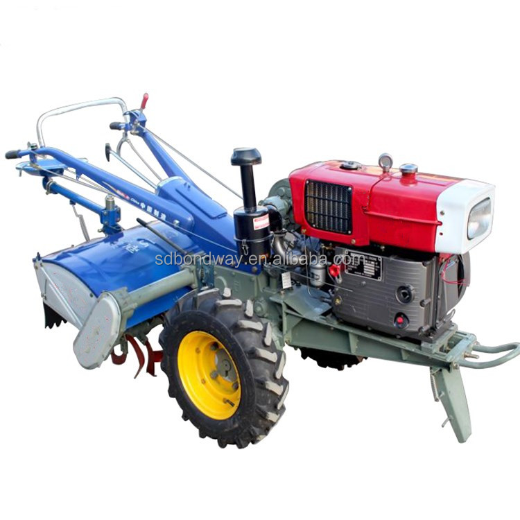 Горячая Распродажа 15hp сельскохозяйственных ходьбы ручную трактором 2 колеса мотоблок/Трактор для продажи