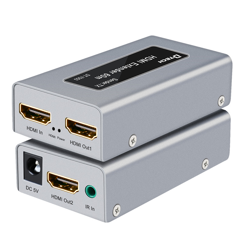 DTECH Высокое качество 60 м 3D 1080P 196ft HDMI удлинитель, через один CAT5E/6 конвертер HDMI в RJ45 удлинитель сигнала
