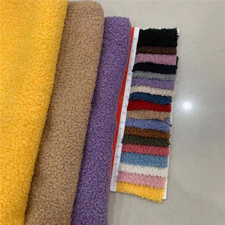 hot sale no moq high quality teddy velvet polyester teddy bear fur fabric for toys clothing