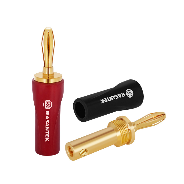 Banana connector 24K gold brass audio connector jack connector