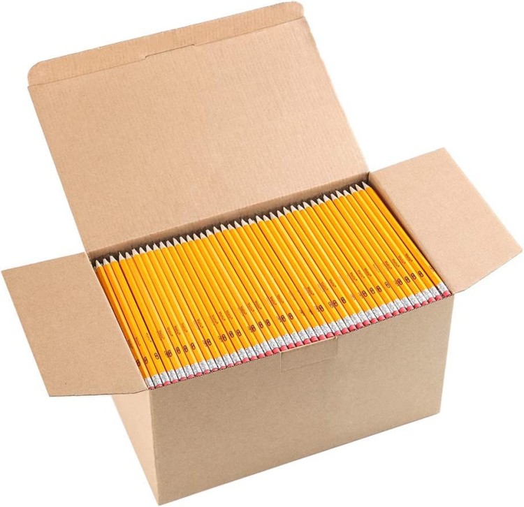 Seeking Wood-Cased #2 HB Pencils, Yellow, Pre-sharpened, Bulk Pack, 1000 pencils/set