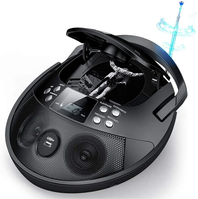 LED Display Portable Multimedia CD Player with Stereo Sound