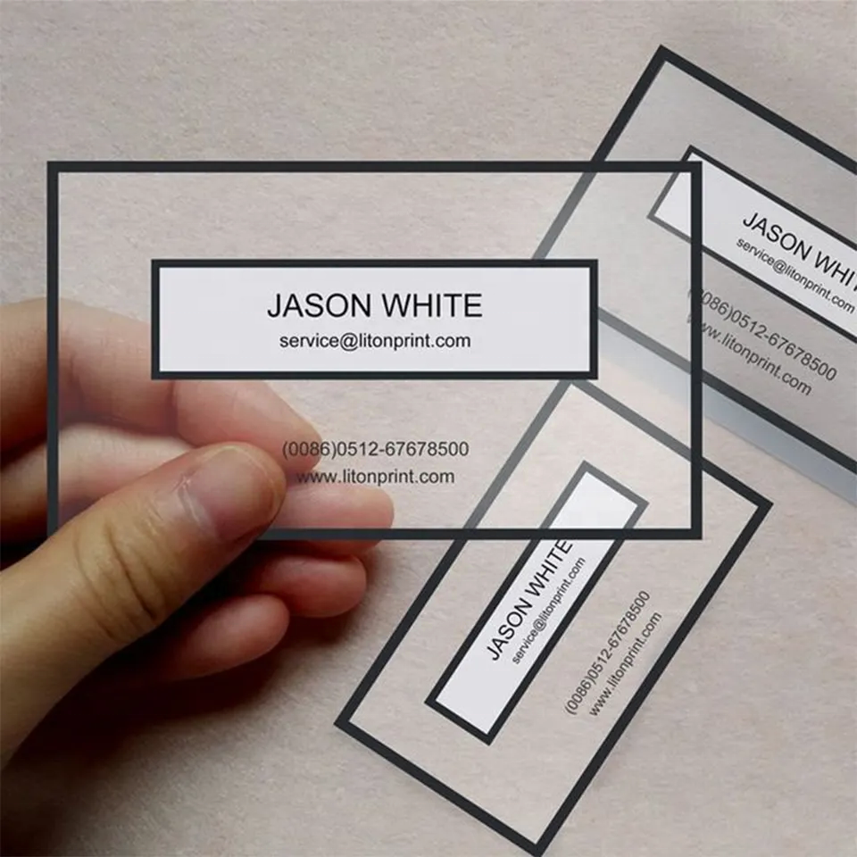 Full transparent business gift visit plastic pvc cards