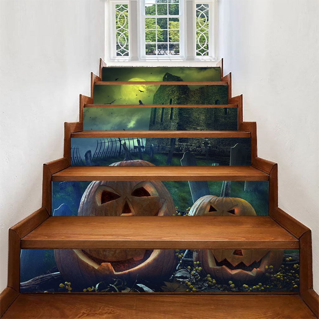 unique 3d wall sticker stair room decoration for halloween party