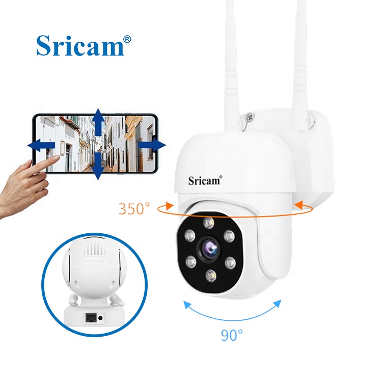 Sricam-водонепроницаемая IP-камера безопасности, наружная и внутренняя сеть видеонаблюдения, 2MP, 1080P, PTZ, горячая распродажа, 2022 г.