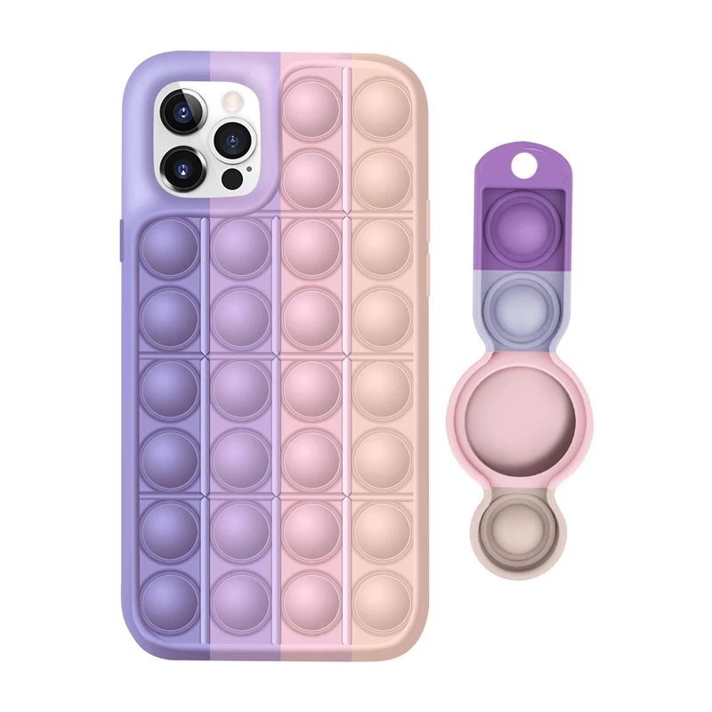 Сенсорный игрушечный фиджет-Поппер, силиконовый чехол для телефона iphone 12 pro max с защитным рукавом для airtag