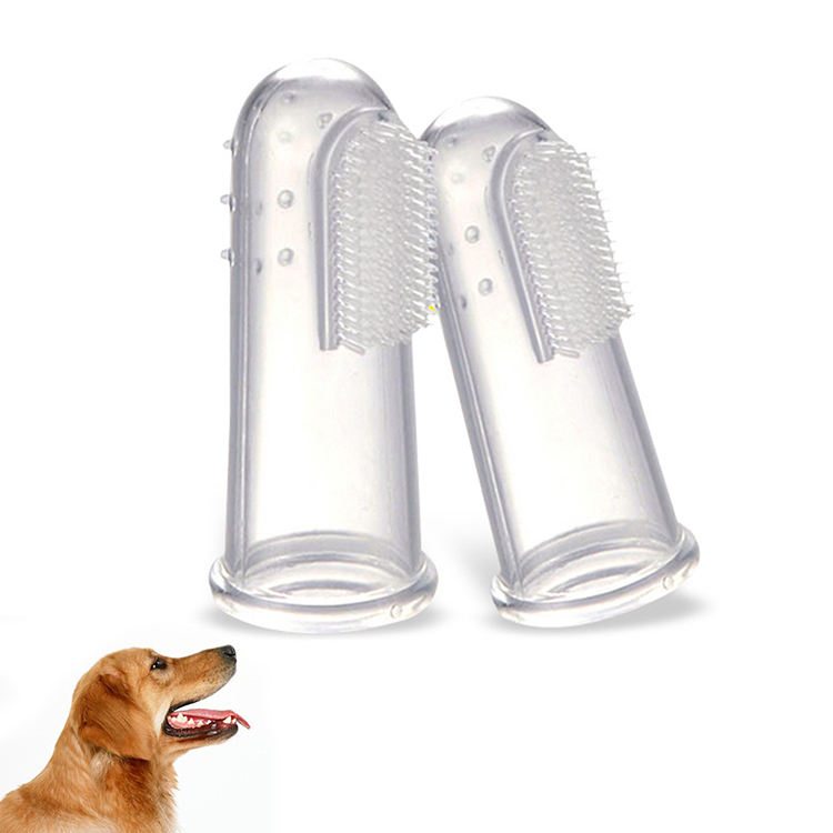 Low MOQ Pet Finger Toothbrush 3 Pieces Soft Silicone Dog Toothbrush Pet Supplies Dogs Cats Clean Teeth Tools Dog Clean Supplies