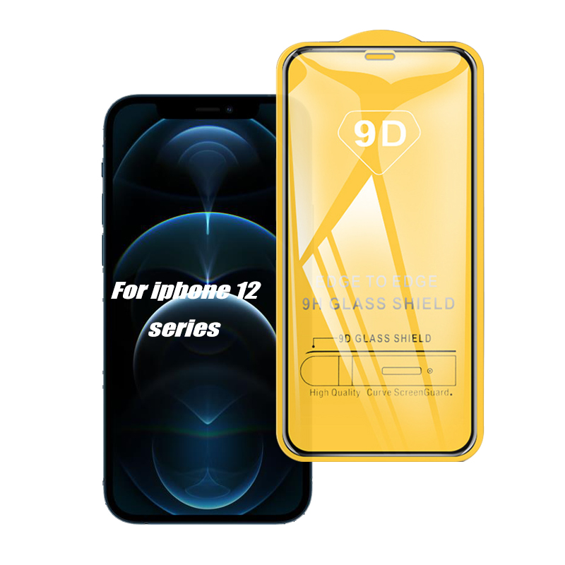 9D для iPhone12 Защитная пленка для экрана из закаленного стекла 2.5D 9H закаленное стекло для iPhone 12 pro max Защитная пленка для экрана