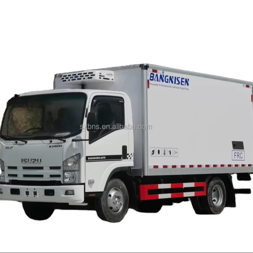 2017 Year ISUZU 600P KV600 Cargo Truck Refrigerated Truck Food Freezer With Brand New Box And CARRIER Cooler