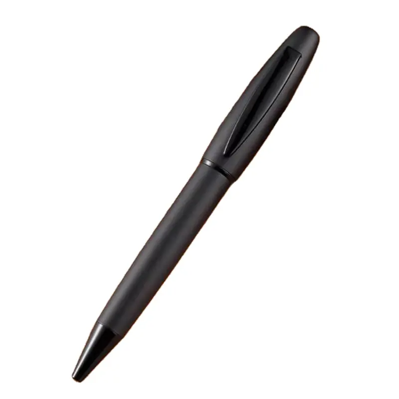 Metal black ballpoint pen with customized logo