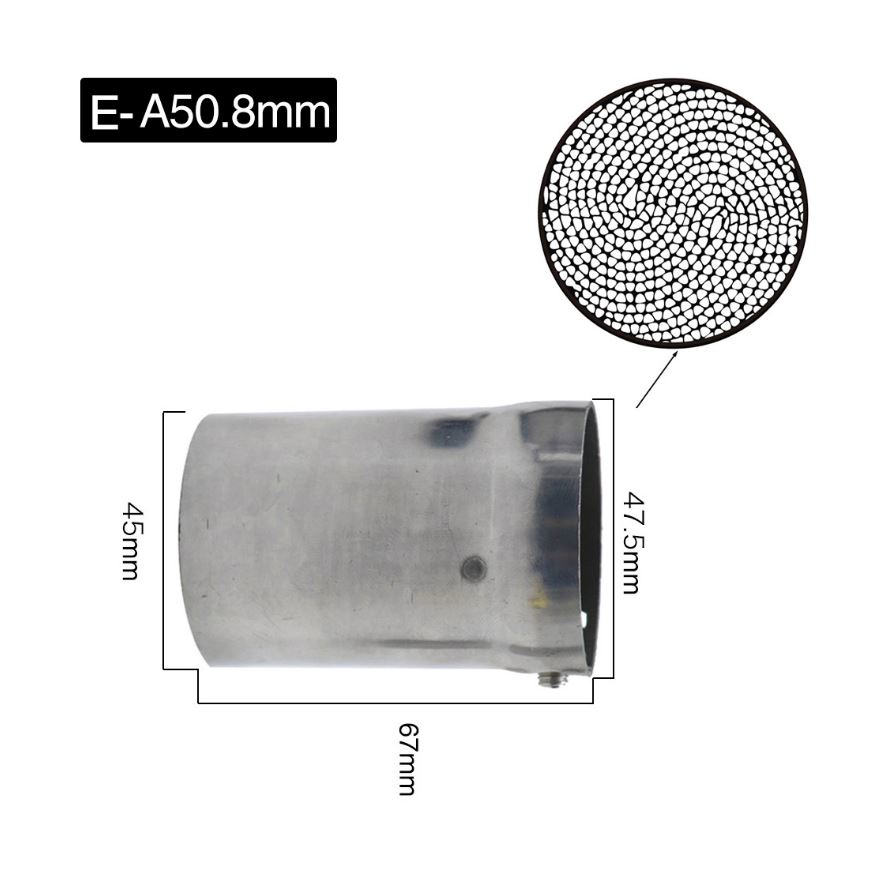 Motorcycle refitted general exhaust pipe silencing plug back pressure plug catalyst muffler 51mm 60mm large displacement