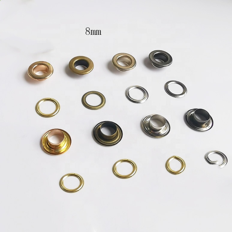Custom LOGO high quality copper brass eyelets for handbag sports hat skirts
