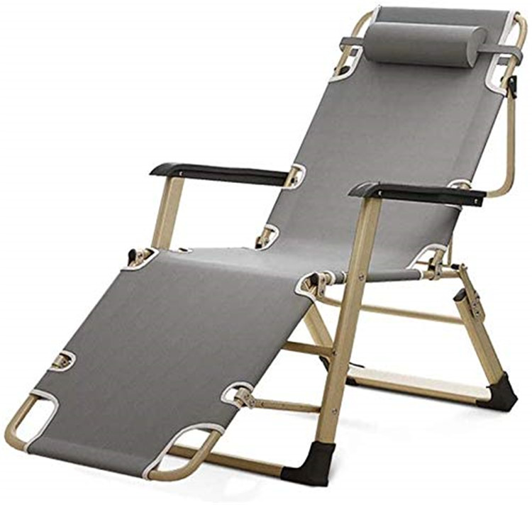 Relaxing Portable Long Reclining Folding Metal Beach Chaise Sea Folding Custom Lounge Beach Chair Modern For Beach Fat People