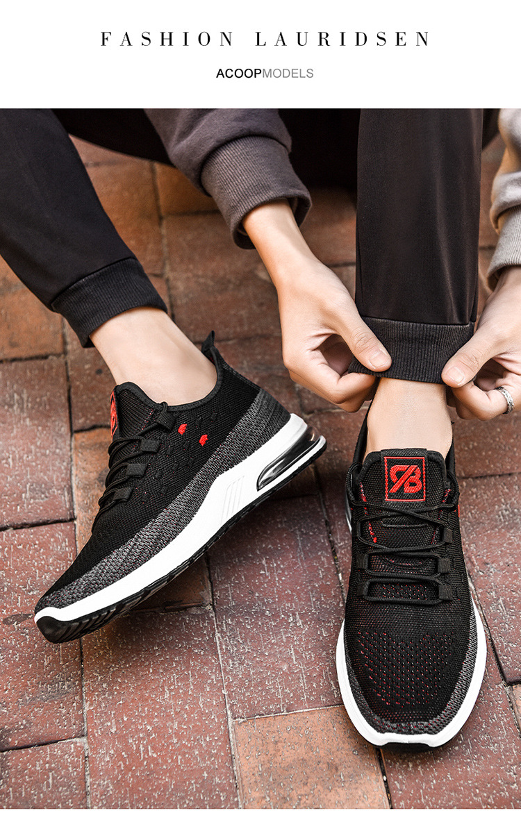 Men walking style sport shoes products 2021 Top new trends quility comfort simple air cushion fly knit Style sneakers