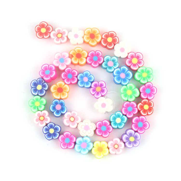 Flat Round Polymer Clay Summer Bulk Spacer Letter Bead Bracelet