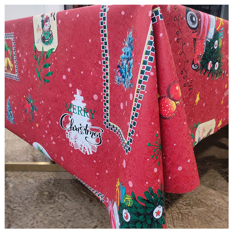 Table Cloth Christmas PVC for Home Decoration