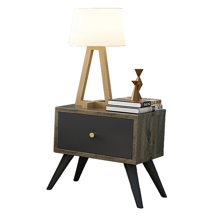 Haohe 2021 New Design Modern Japanese Ins Style Small Apartment Locker Solid Wood Bedside Table Furniture for Bedroom