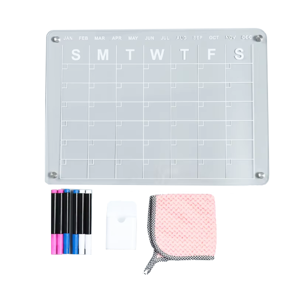 Custom Monthly Weekly Calendar Magnetic Board for Refrigerator Home and Wall