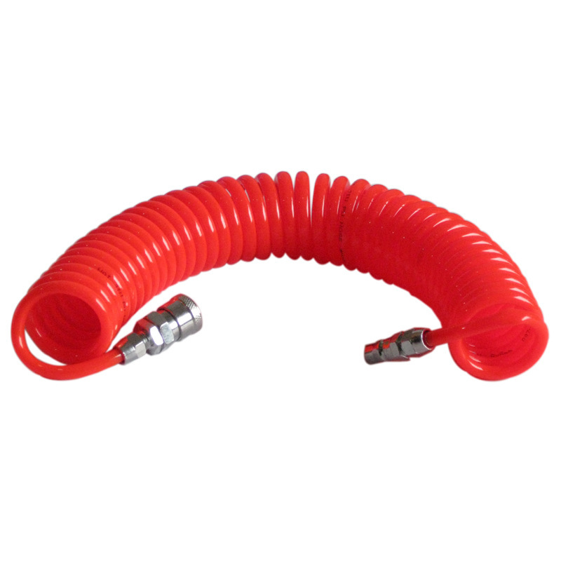Pneumatic PU Air Pump Pressure Tube Flexible Coil Air Hose Spring Trachea with Quick Connector