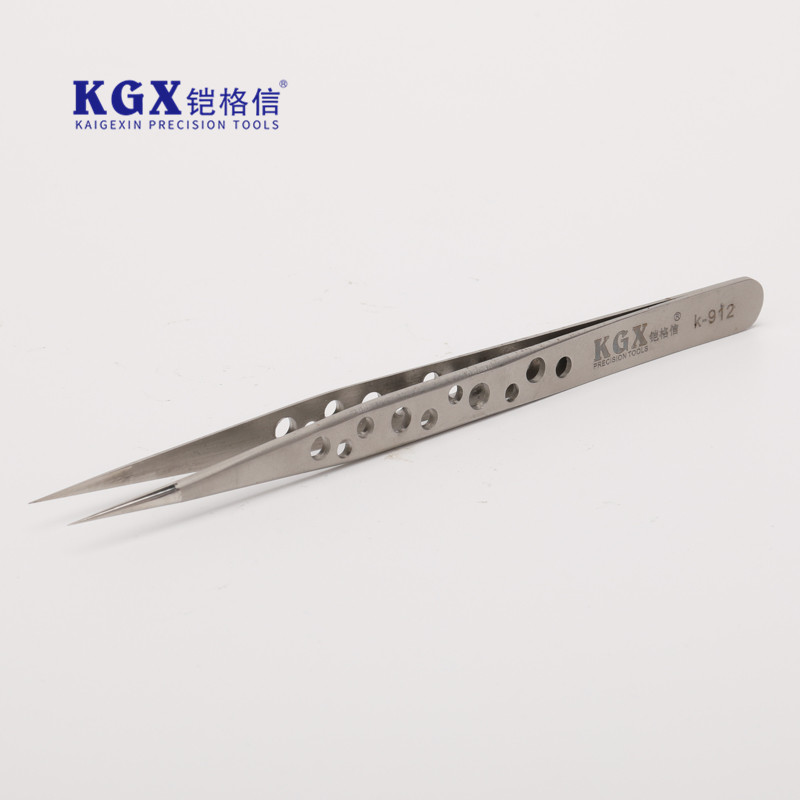 Kaigexin K-912 отполированных вручную ремесло 201 из нержавеющей стали с двумя отверстиями пинцет