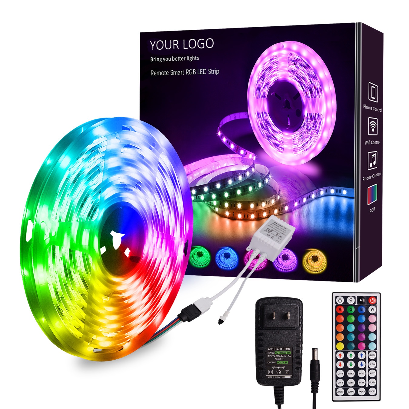 16.4ft 5M SMD5050 300 led RGB световая полоса с ИК 44 клавишами дистанционного управления для дома, спальни, телевизора, вечеринки