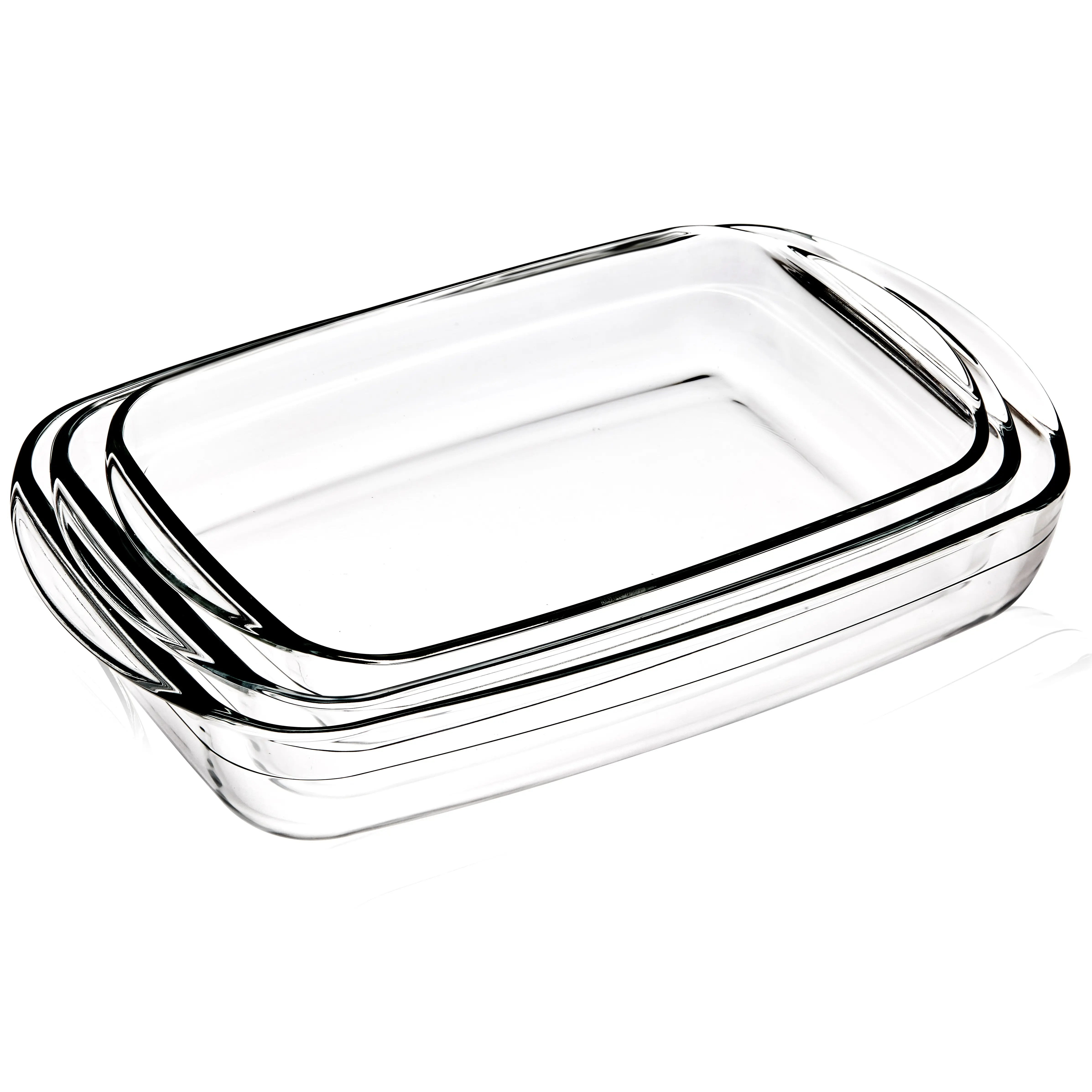 Linuo Factory Sale Oven Safe Glass Baking Dish Glass Baking Tray Baking Pan