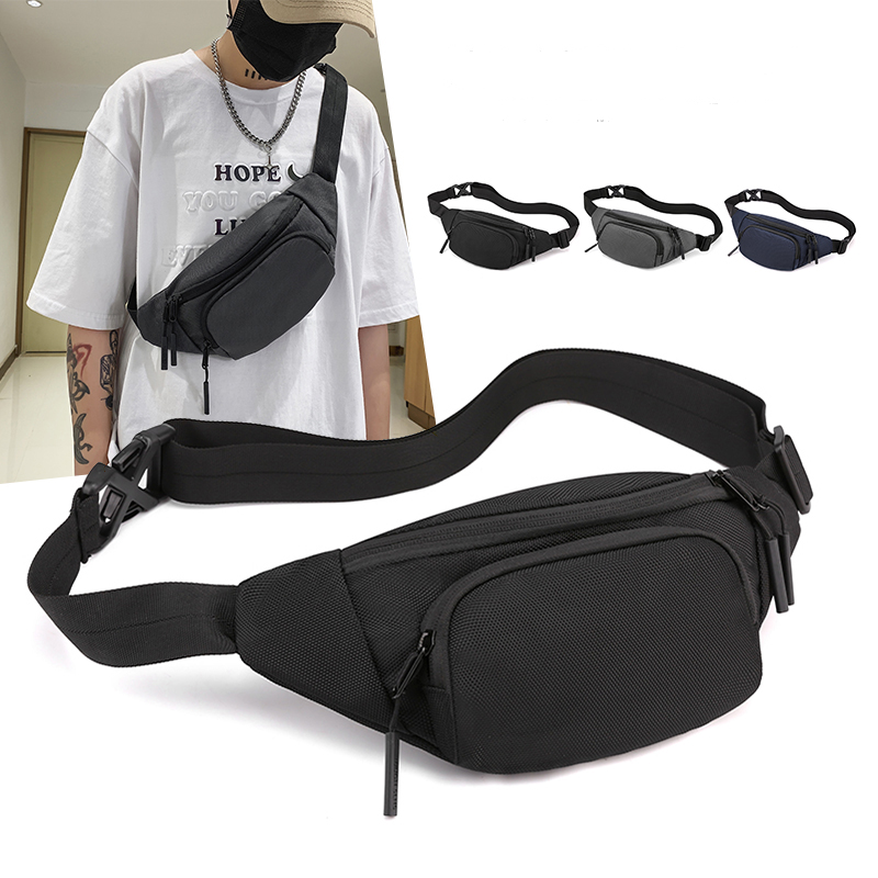 Factory custom logo low moq sports travel outdoor waterproof women men belt bag waist pack fanny pack waist bags