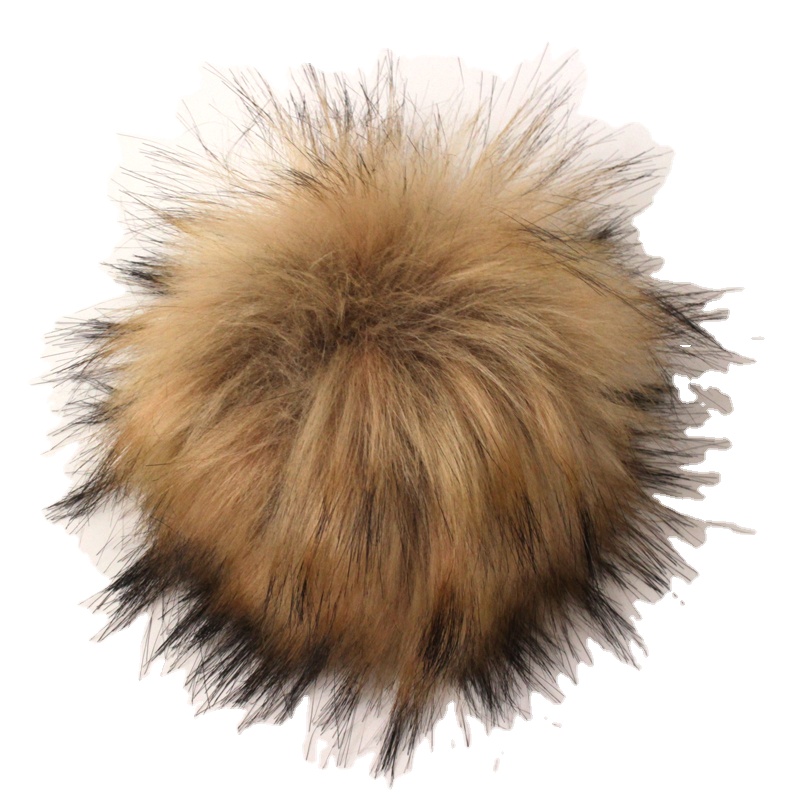 Оптовая продажа с фабрики Myfur, плюшевые шапки с помпоном из искусственного меха енота