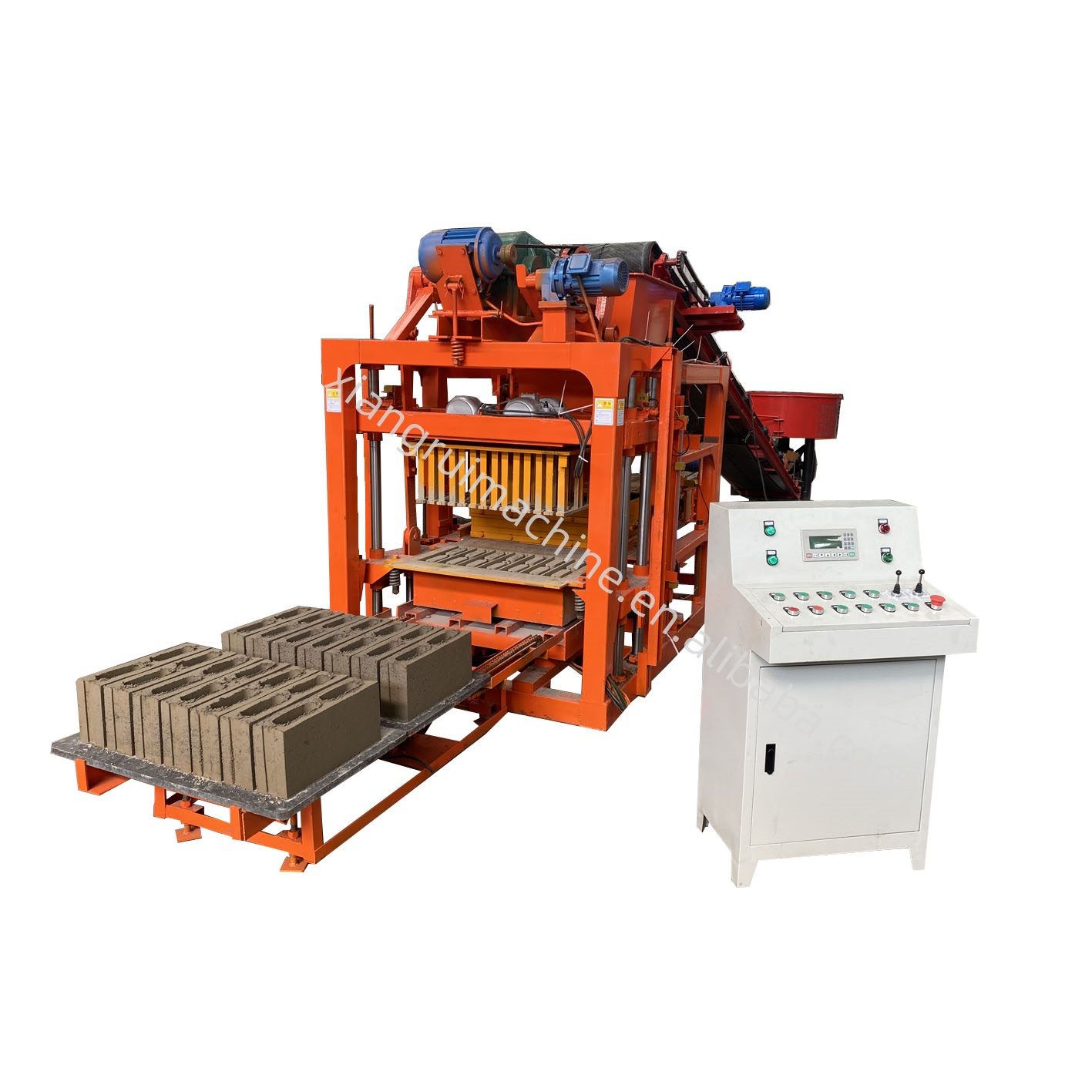 QT4-25D Automatic fly ash hydraulic paving brick making machine hollow solid brick block making machine