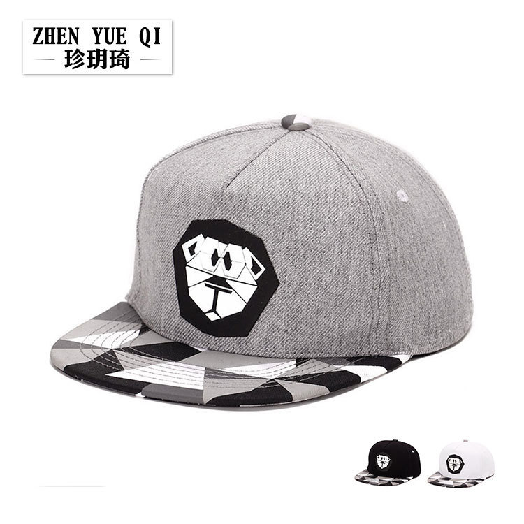 Plastic Raw Materials Zhenyueqi Korean pure cotton hip hop hat men's and women's three-dimensional rubber flat edge sun shading