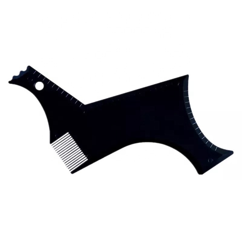 Man Beard Shaping Comb Beard Shaping Tool Styling Template Facial Hair Grooming Trimming Tool for Perfect Lines for Men Home Use