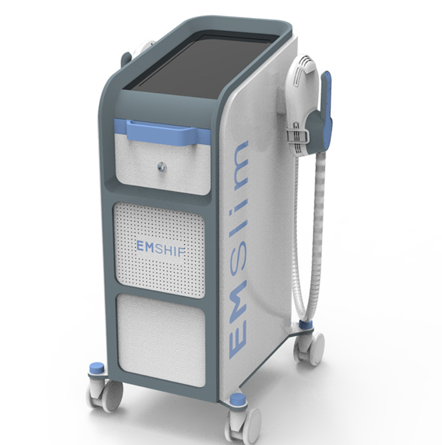 Vertical High-Intensity HIEMT Muscle Stimulator EMSlim Neo RF Air Cooling Hiemt 4 Handles Machine