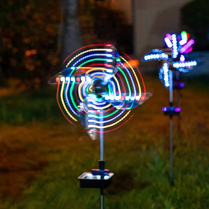 Solar garden light Waterproof colorful solar windmill for garden decoration Outdoor home landscape inserting children's toys